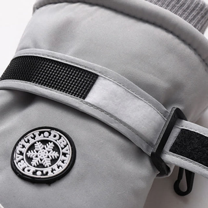 Gants imperméables doublés en polaire pour ski en plein air