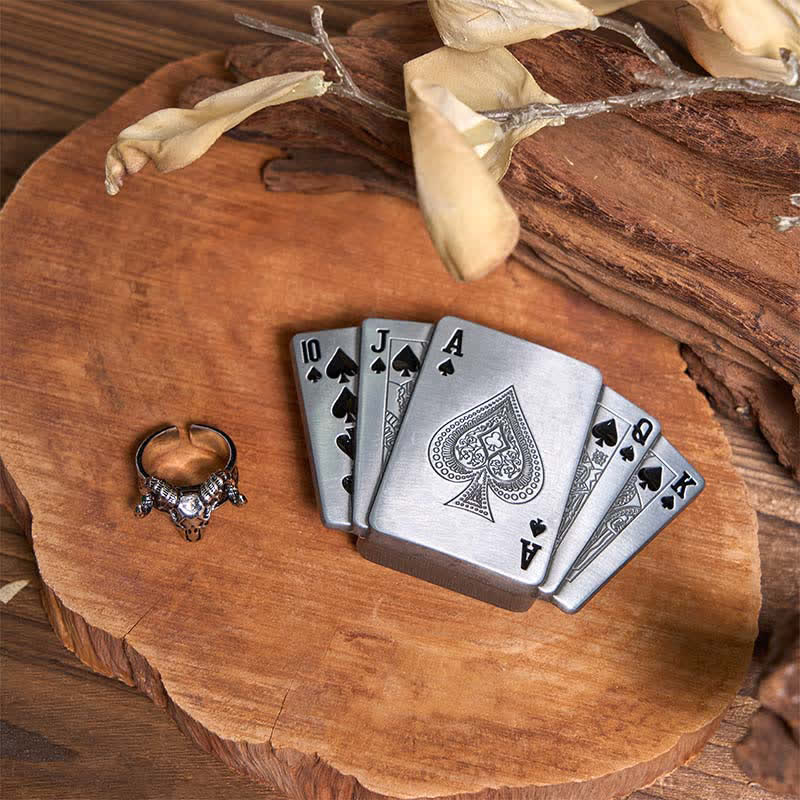 Ensemble de boucles de briquet à faire soi-même Ace Poker avec anneau de chèvre fantôme