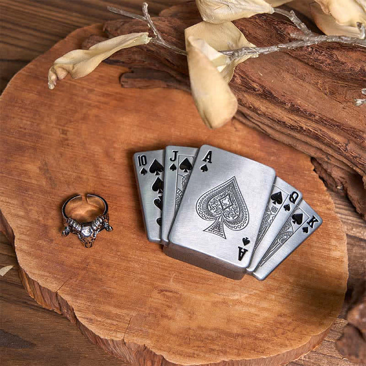 Ensemble de boucles de briquet à faire soi-même Ace Poker avec anneau de chèvre fantôme