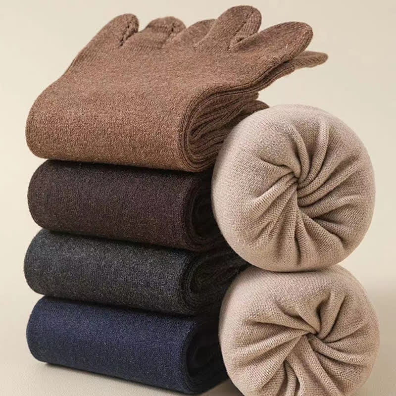 Chaussettes de sport mi-mollet en laine mélangée à bout fendu pour homme