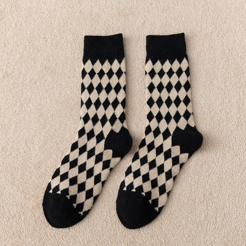 Chaussettes thermiques et esthétiques Argyle pour femmes