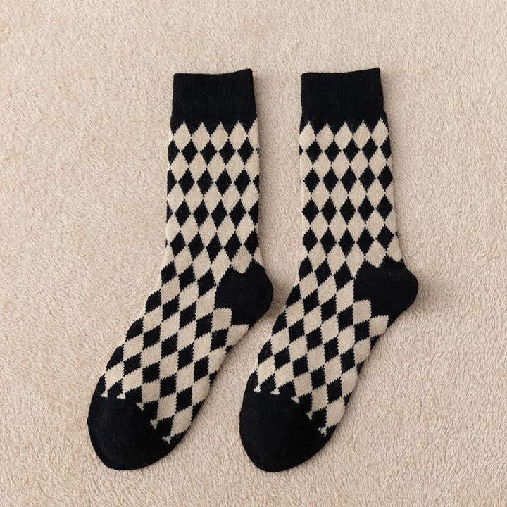 Chaussettes thermiques et esthétiques Argyle pour femmes