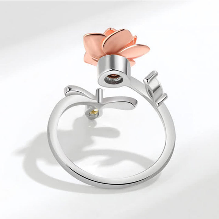 Bague réglable Fidget Spinning Tournesol Rose Abeille