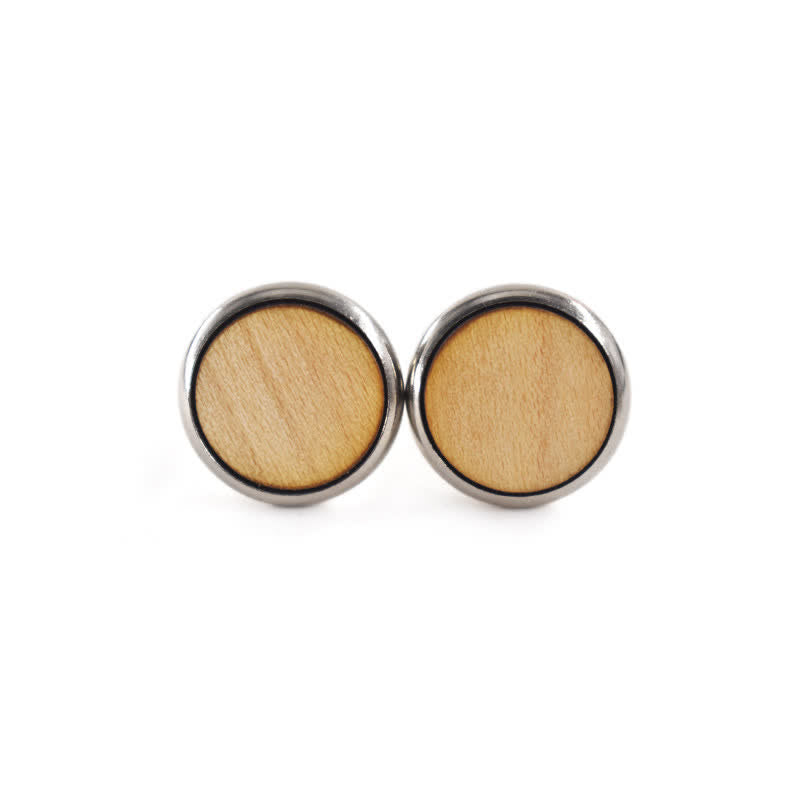 Boutons de manchette ronds en bois pour hommes, pour mariage, affaires