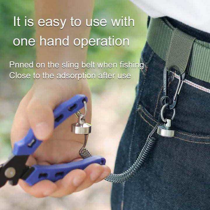 Porte-clés avec boucle magnétique et ressort pour filet