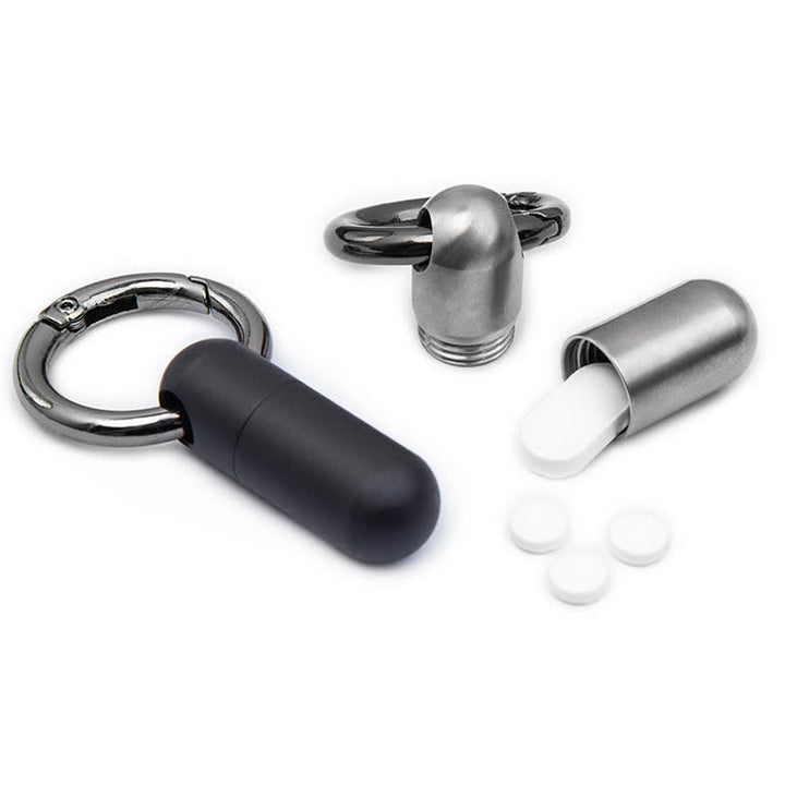 Porte-clés compact et étanche pour pilulier de taille mini