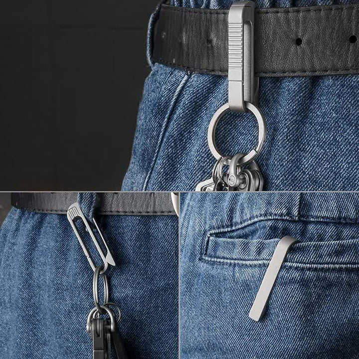 Porte-clés à dégagement rapide avec clip de ceinture