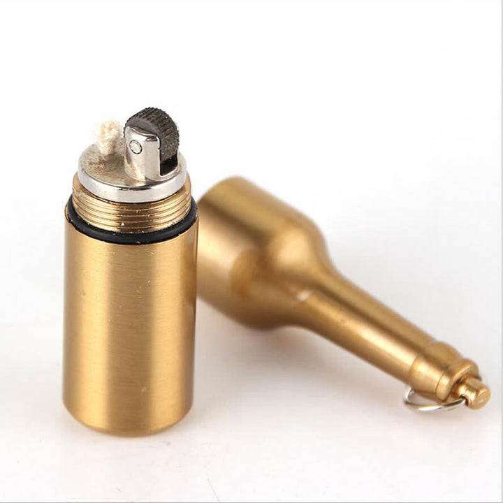 Mini briquet à pétrole rechargeable en forme de bouteille de bière