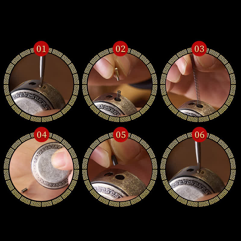 Briquet à huile rechargeable antique vintage Rougn