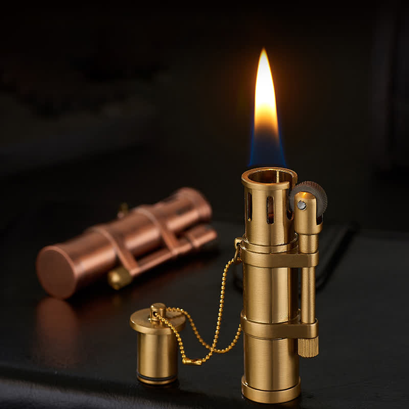 Briquet à pétrole rechargeable en forme de bambou fantaisie