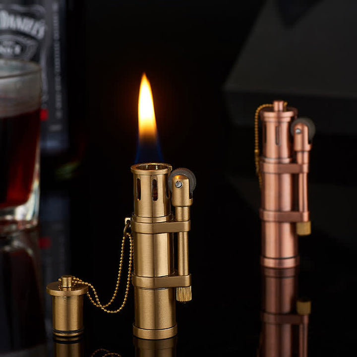 Briquet à pétrole rechargeable en forme de bambou fantaisie