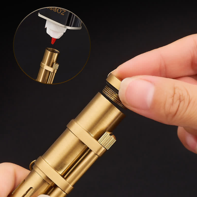 Briquet à pétrole rechargeable en forme de bambou fantaisie