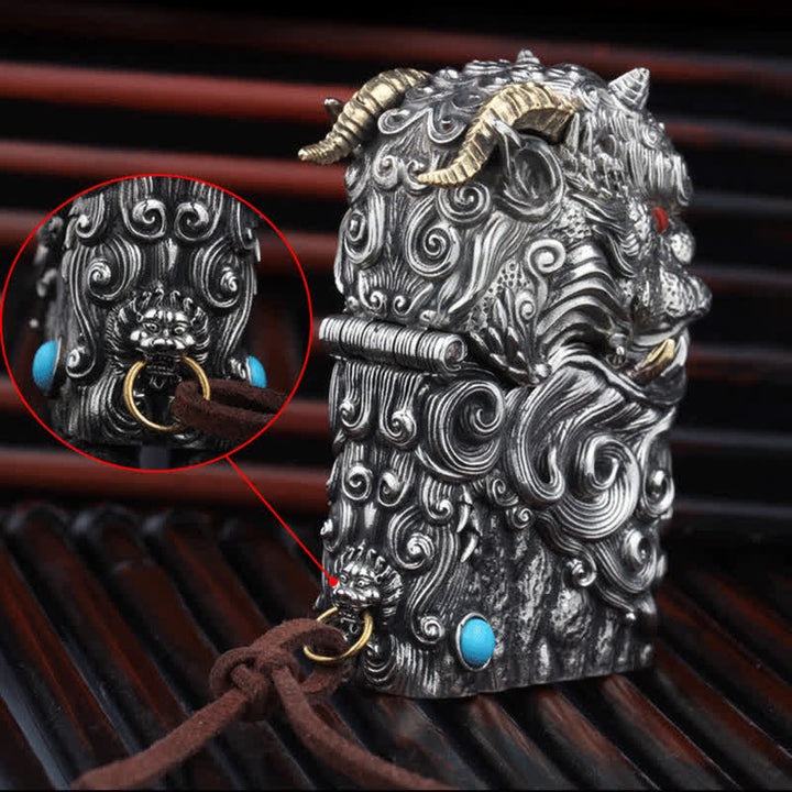 Briquet à kérosène rechargeable Mythical Dragon Beast