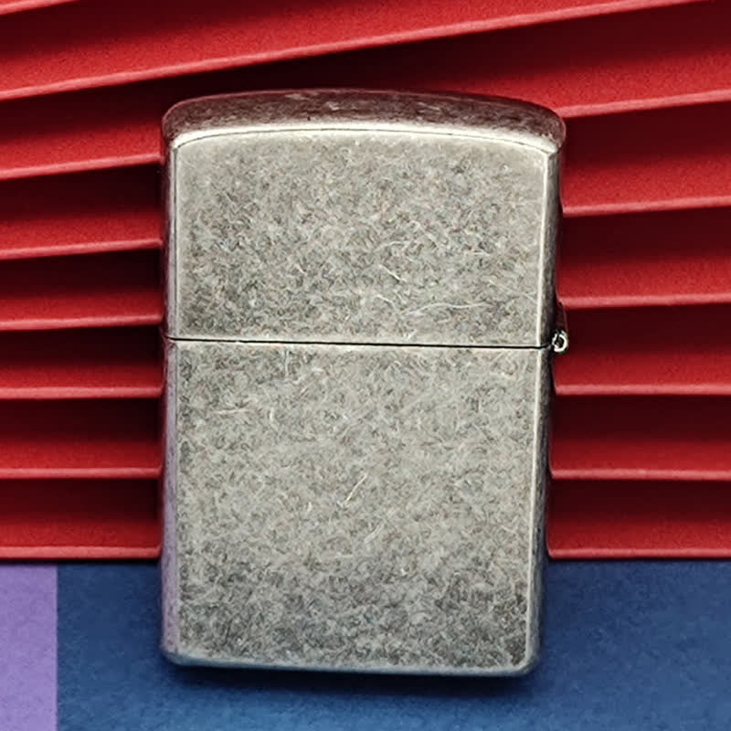 Briquet à pétrole rechargeable en fausse plume d'aigle turquoise