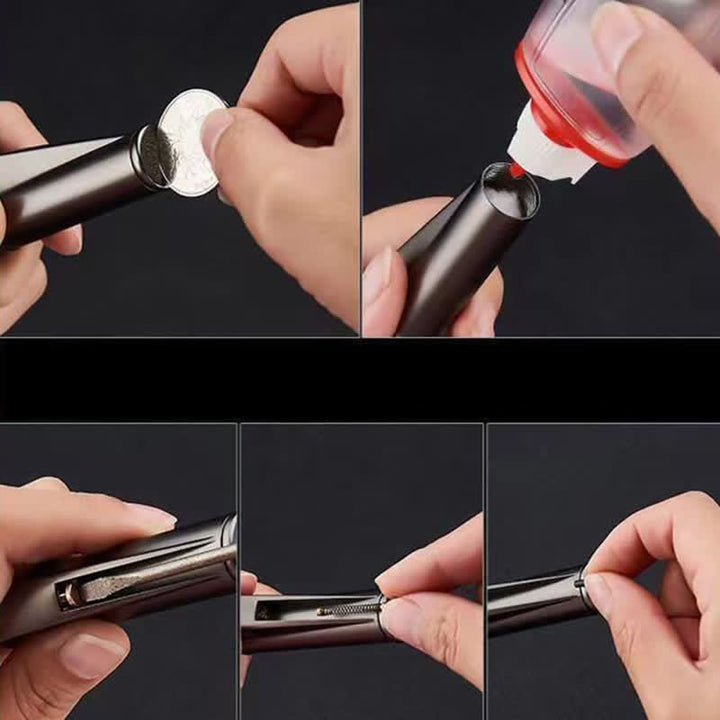 Briquet à kérosène rechargeable cylindrique simple et chic