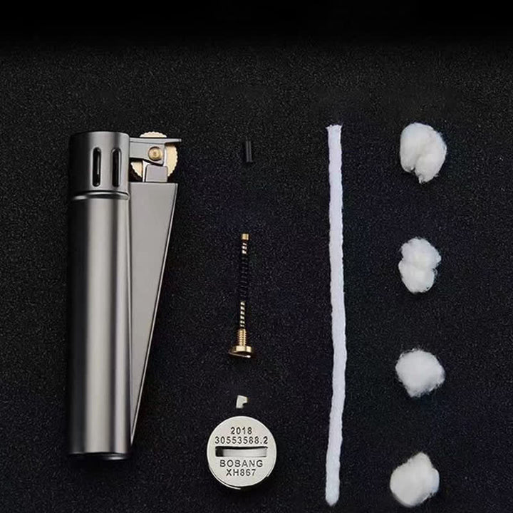 Briquet à kérosène rechargeable cylindrique simple et chic