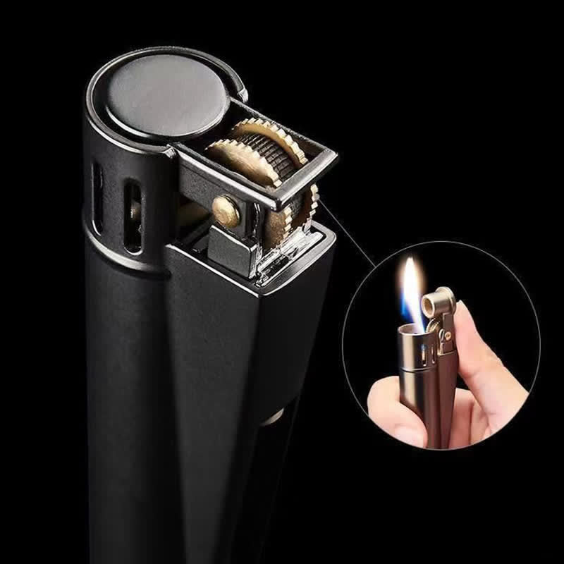Briquet à kérosène rechargeable cylindrique simple et chic