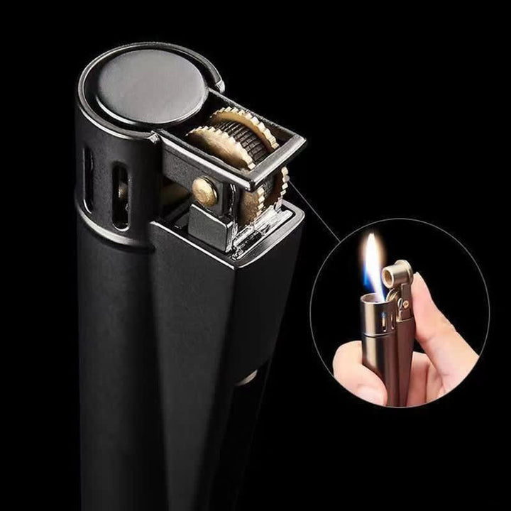 Briquet à kérosène rechargeable cylindrique simple et chic