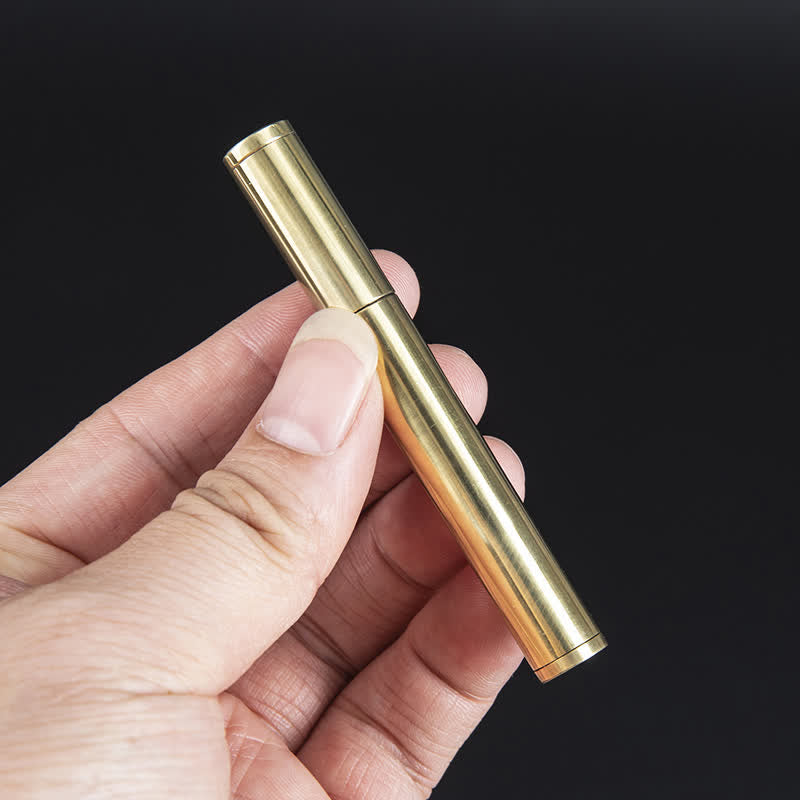 Mini briquet à kérosène rechargeable en forme de bâton long doré