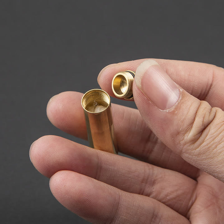 Mini briquet à kérosène rechargeable en forme de bâton long doré