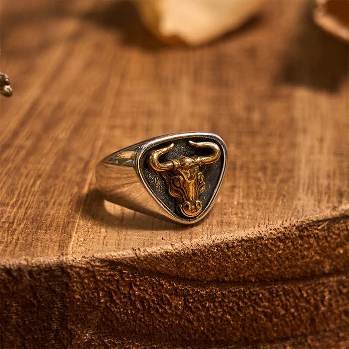 Ensemble de boucles de ceinture, pendentifs et bagues à faire soi-même, couteau caché, taureau Longhorn