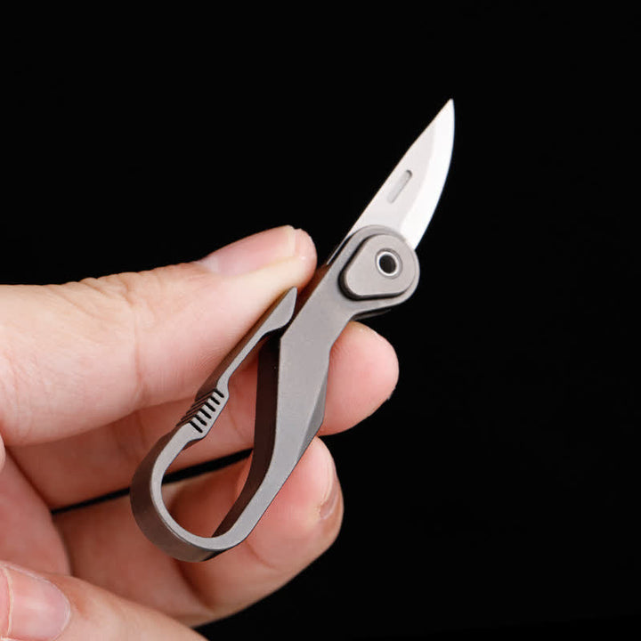 Porte-clés mini couteau pliant en titane