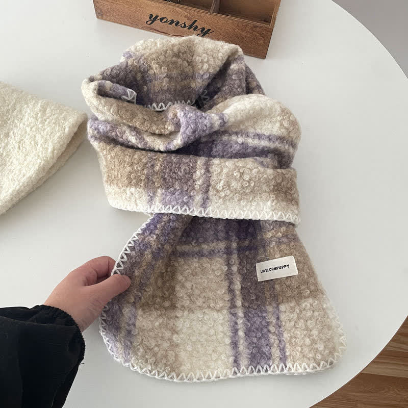 Écharpe à carreaux ultra-affleurante unisexe pour accessoires d'hiver