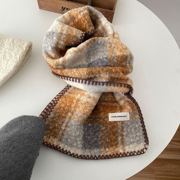 Écharpe à carreaux ultra-affleurante unisexe pour accessoires d'hiver