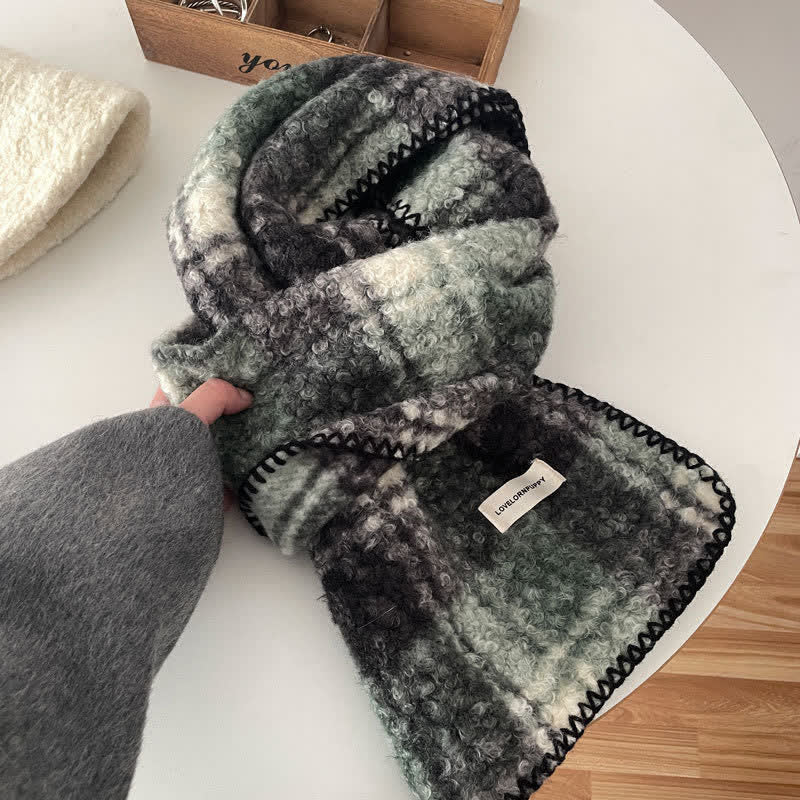 Écharpe à carreaux ultra-affleurante unisexe pour accessoires d'hiver