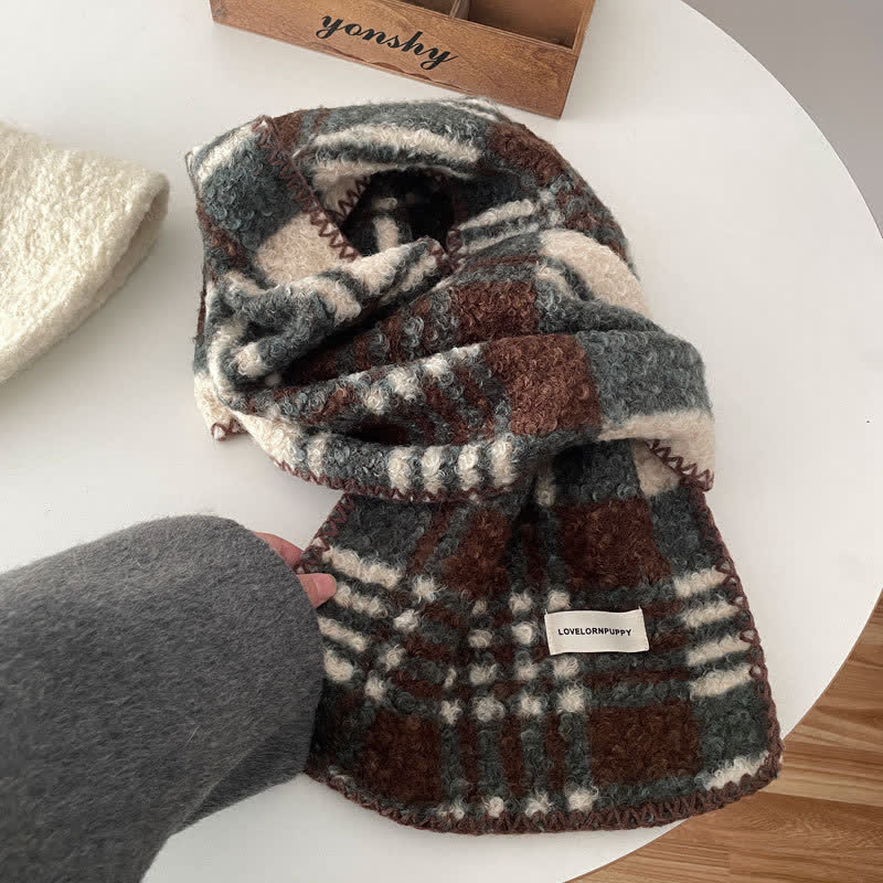 Écharpe à carreaux ultra-affleurante unisexe pour accessoires d'hiver