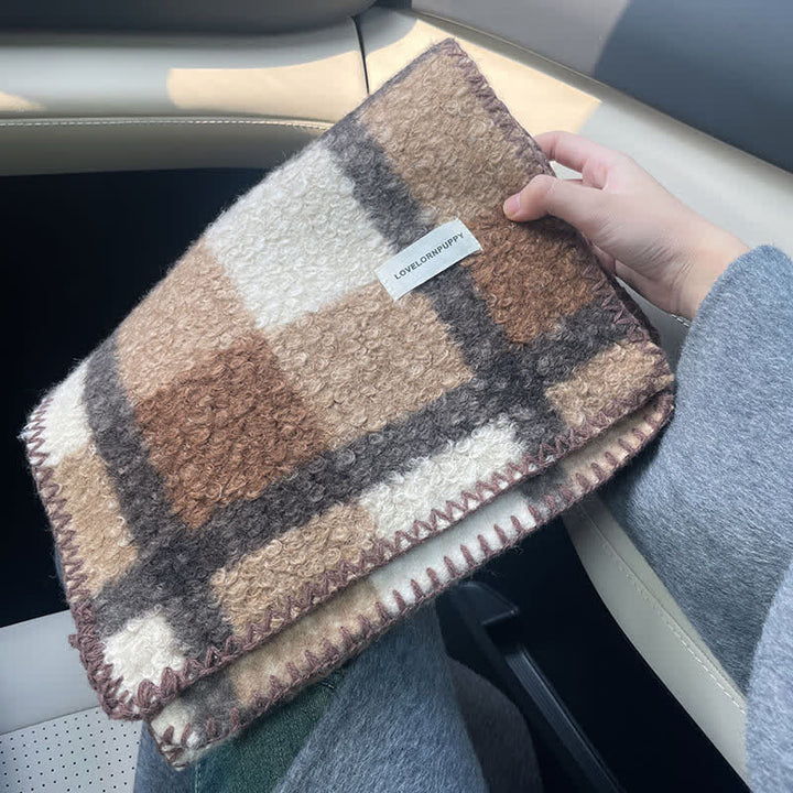 Écharpe à carreaux ultra-affleurante unisexe pour accessoires d'hiver