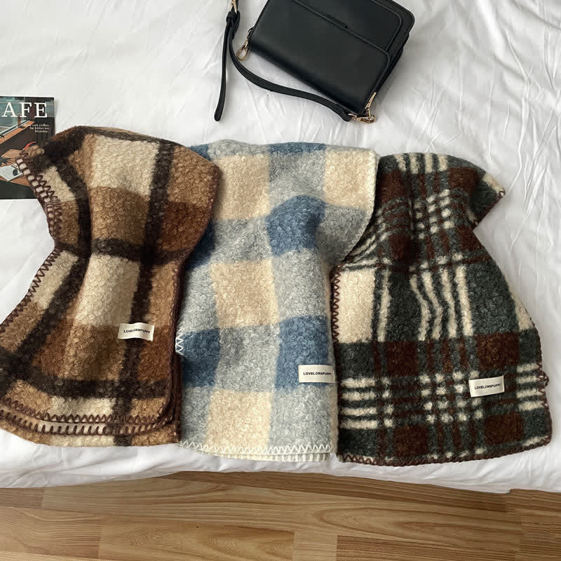 Écharpe à carreaux ultra-affleurante unisexe pour accessoires d'hiver