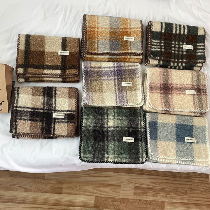 Écharpe à carreaux ultra-affleurante unisexe pour accessoires d'hiver