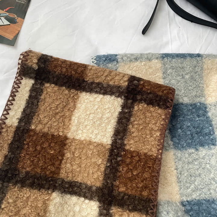 Écharpe à carreaux ultra-affleurante unisexe pour accessoires d'hiver