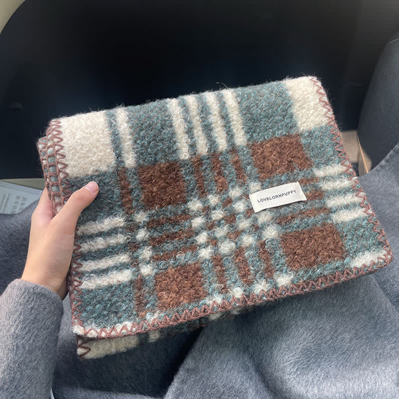 Écharpe à carreaux ultra-affleurante unisexe pour accessoires d'hiver