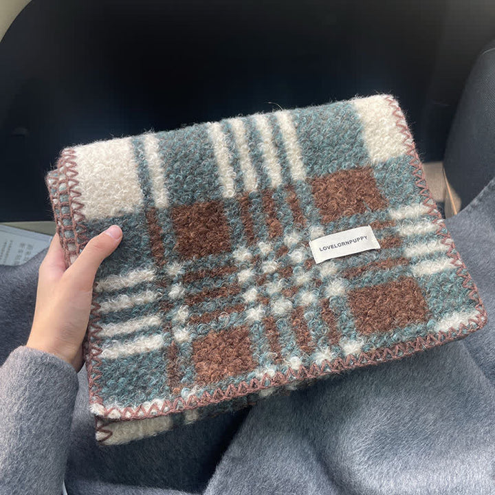 Écharpe à carreaux ultra-affleurante unisexe pour accessoires d'hiver