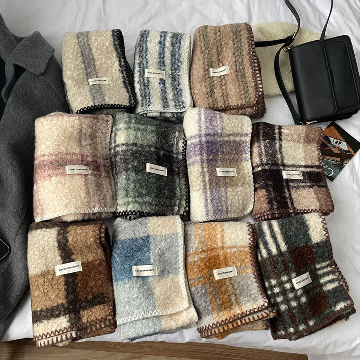 Écharpe à carreaux ultra-affleurante unisexe pour accessoires d'hiver