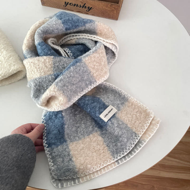 Écharpe à carreaux ultra-affleurante unisexe pour accessoires d'hiver