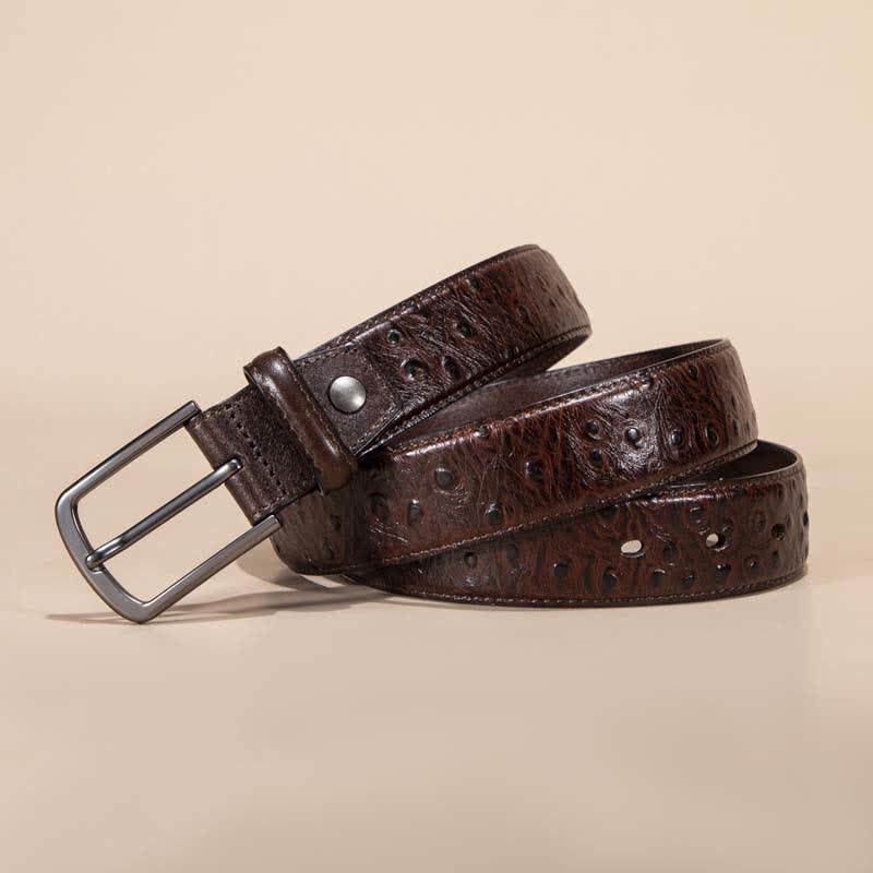Ceinture en cuir d'alligator à motif crocodile exotique