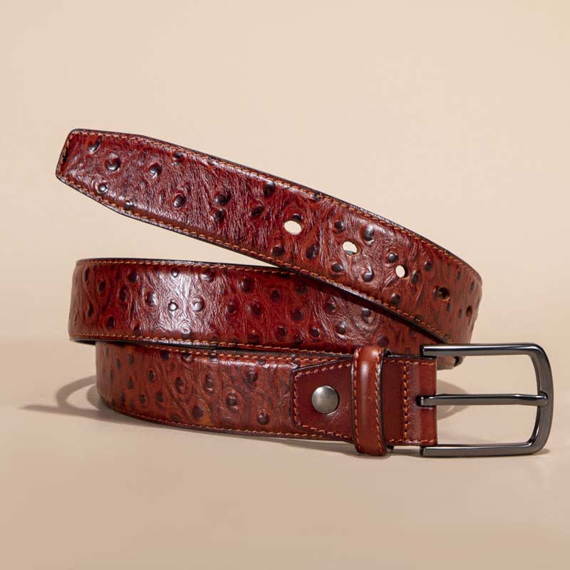 Ceinture en cuir d'alligator à motif crocodile exotique