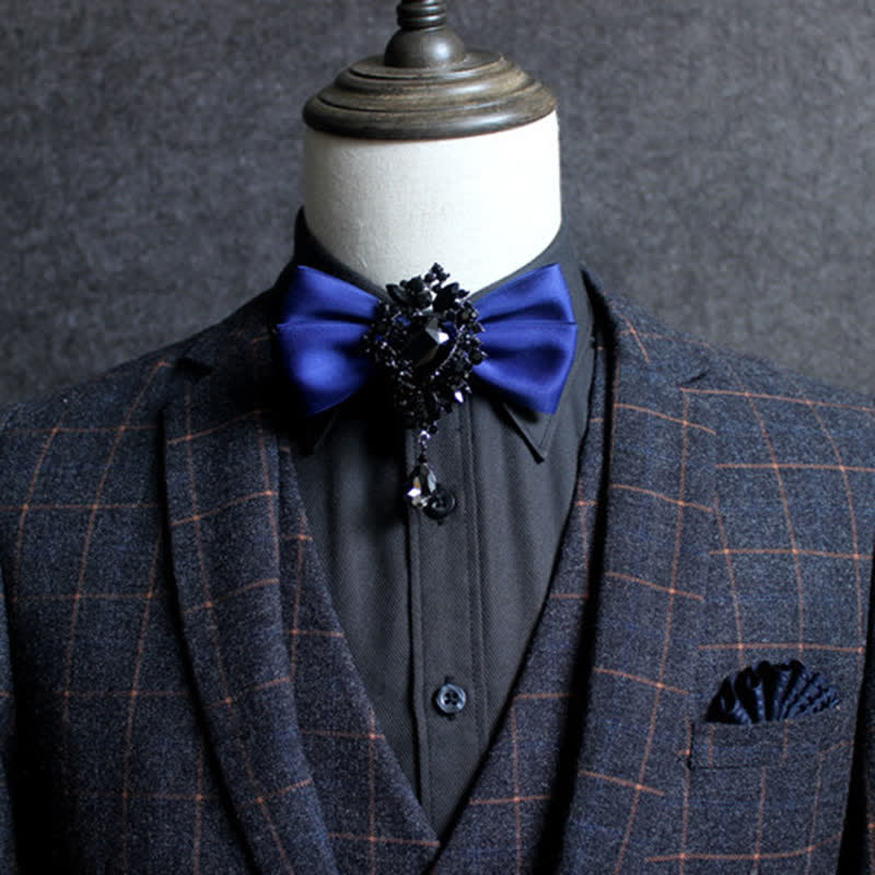 Nœud papillon pour homme avec ornement en cristal