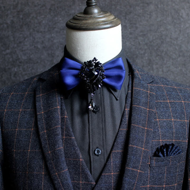 Nœud papillon pour homme avec ornement en cristal