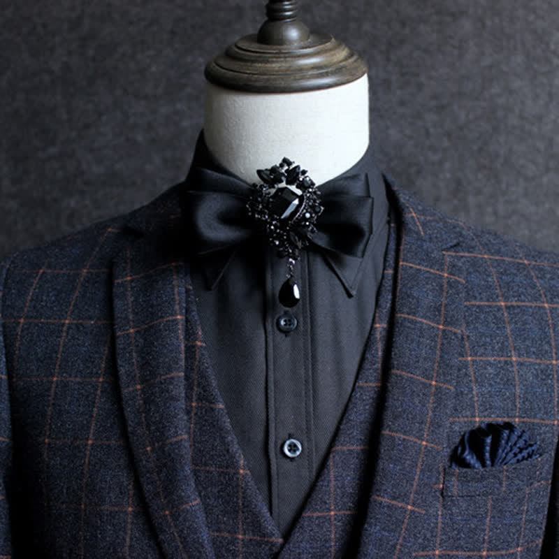 Nœud papillon pour homme avec ornement en cristal