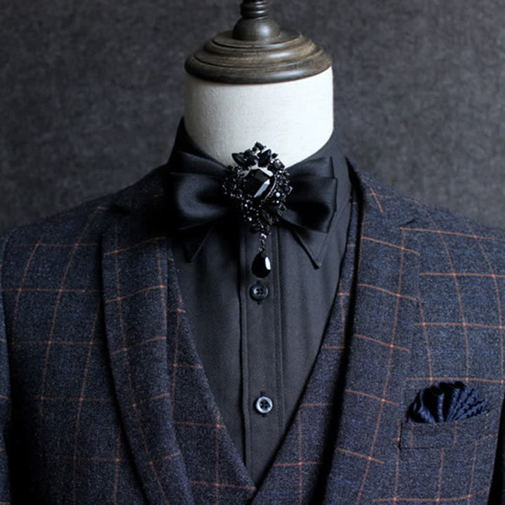 Nœud papillon pour homme avec ornement en cristal