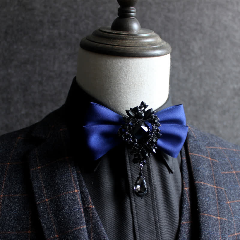 Nœud papillon pour homme avec ornement en cristal