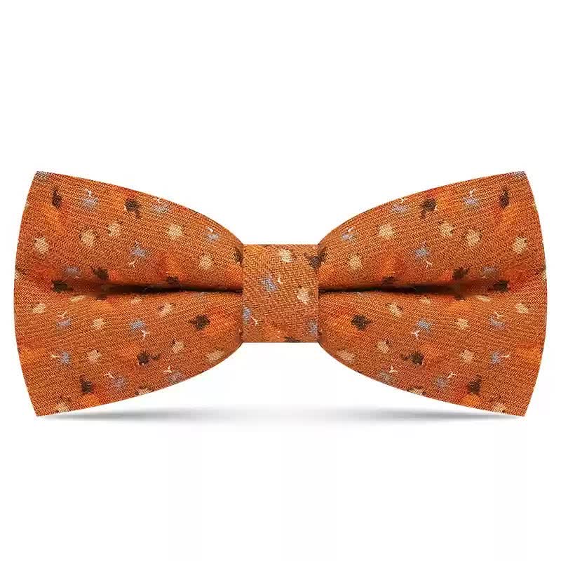 Nœud papillon en coton à imprimé floral délicat pour homme