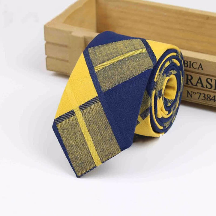Cravate en coton à carreaux pour homme, style West Country Tradition