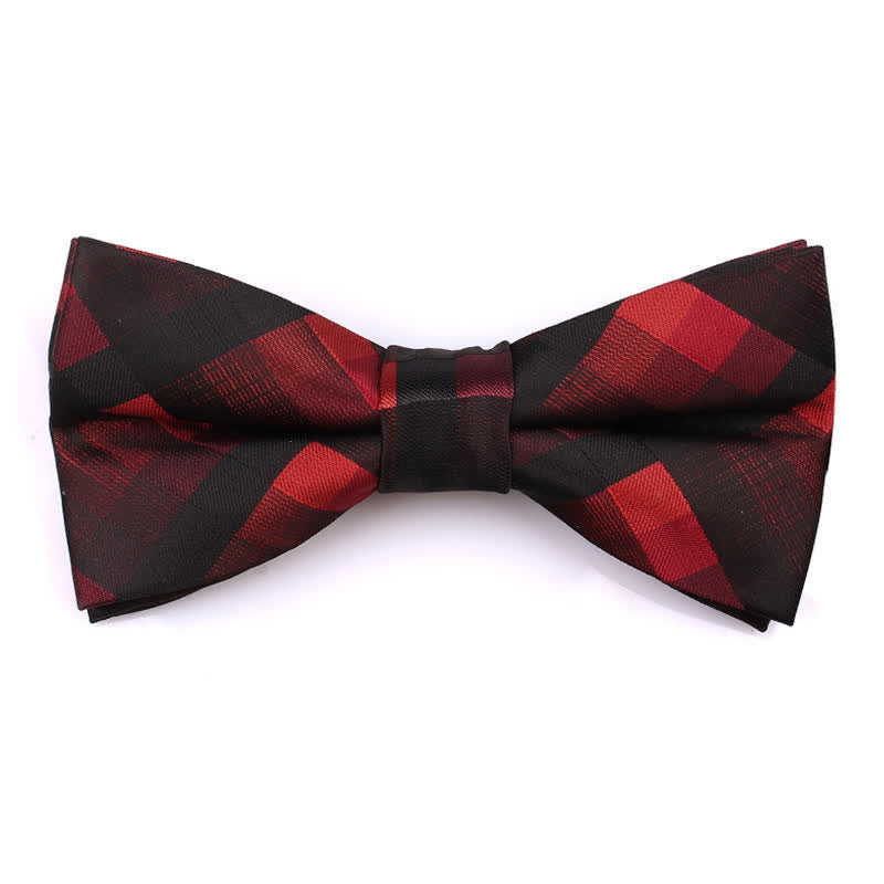 Cravate étroite à carreaux moderne et décontractée pour hommes