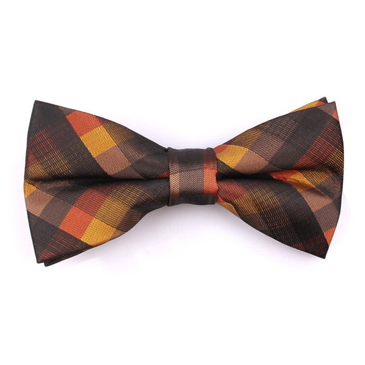 Cravate étroite à carreaux moderne et décontractée pour hommes