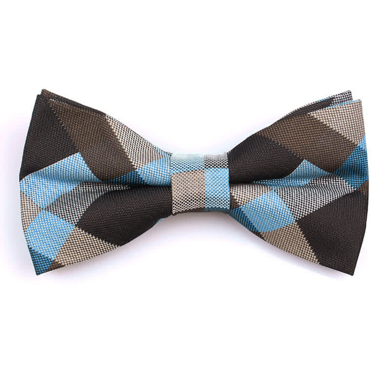 Cravate étroite à carreaux moderne et décontractée pour hommes